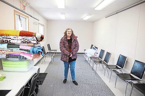 08122022
Barbara McNish, Executive Director of Samaritan House Ministries, in The Q, the new warming trailer meant to house additional vulnerable Brandonites overnight when the Samaritan House safe and warm shelter is over capacity. 
(Tim Smith/The Brandon Sun)
