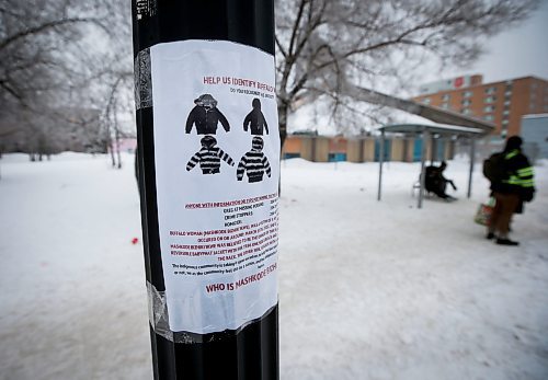 JOHN WOODS / WINNIPEG FREE PRESS
George Robinson and Darryl Contois distributed posters to help identify Buffalo Woman, an unidentified person who police have said was killed by an alleged serial killer in Winnipeg, on Main Street near Higgins Sunday, January 1, 2023. The hope is to gain information from the local community that will help identify Buffalo Woman.

Re: pindera