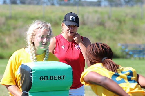 Before she left for the World Cup, Emily Tuttosi took a break while she was home to work with the Brandon University Bobcats at John Reilly Field. (Perry Bergson/The Brandon Sun)