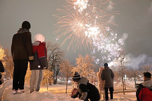 Saturday's WHL match-up between the Brandon Wheat Kings and Moose Jaw Warriors capped off with a New Year's Eve fireworks display near the Keystone Centre parking lot. (Kyle Darbyson/The Brandon Sun) 