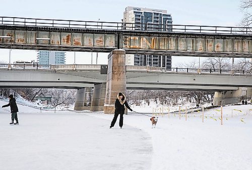 JESSICA LEE / WINNIPEG FREE PRESS

A skater and their dog is photographed on ice at The Forks trail on January 2, 2023.

Stand up