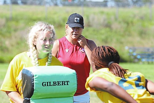 Before she left for the World Cup, Emily Tuttosi took a break while she was home to work with the Brandon University Bobcats at John Reilly Field. (Perry Bergson/The Brandon Sun)