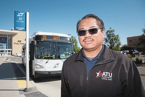 MIKE DEAL / WINNIPEG FREE PRESS

Romeo Ignacio, president ATU local for transit drivers local 1505, at the Polo Park bus terminal Wednesday morning.

220831 - Wednesday, August 31, 2022.