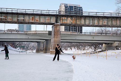 JESSICA LEE / WINNIPEG FREE PRESS

A skater and their dog is photographed on ice at The Forks trail on January 2, 2023.

Stand up