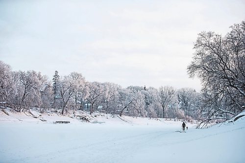 MIKAELA MACKENZIE / WINNIPEG FREE PRESS

Thaner Chartrand and his dog, Stanlee, go for a morning ski on the Assiniboine River in Winnipeg on Tuesday, Jan. 3, 2023. Chartrand is visiting from Quebec, and enjoys the wildlife (like deer, fox, and coyotes) he gets to see while skiing on the river. Standup.
Winnipeg Free Press 2022.