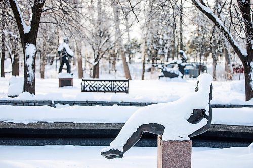 MIKAELA MACKENZIE / WINNIPEG FREE PRESS

The Leo Mol Sculpture Garden in Assiniboine Park in Winnipeg on Tuesday, Jan. 3, 2023. For &#x460;story.
Winnipeg Free Press 2022.