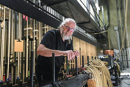 RUTH BONNEVILLE / WINNIPEG FREE PRESS 

ENT  - RMTC - Into the Woods

Gary Plouffe is known as the flyman at MTC.  He operates levers that lift and drop various scenic elements of a play onto the stage.  The large background scenes are suspended above the stage in the fly loft and are operated manually by a person called the flyman. 

Story: The Royal MTC is venturing into the woods, the fantastical woods of Stephen Sondheim, the late giant of musical theatre. Into the Woods, a Sondheim classic, is being directed by the MTC&#x573; artistic director Kelly Thornton, who has never directed anything by Sondheim before. It&#x573; a career highlight. We are getting a bit of a behind the scenes look into the musical set and stage craft, and this is an opportunity to get lots of art of the MTC. 


Reporter: Ben Waldman


Jan 4th,  2023