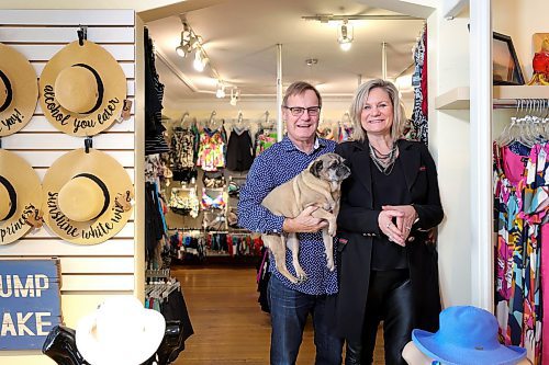 RUTH BONNEVILLE / WINNIPEG FREE PRESS 

LOCAL - Peepers

Feature on local business celebrating 40years in Biz.

Pics of Peepers Swimwear owners  Phil Marriott/Donna Anderson (they're a couple)  with their Lilly, their dog, in store.  


What: This is for a Sunday Special feature on Peepers, a specialty store on Corydon that just celebrated its 40th year in biz. Phil &amp; Donna bought the store, which stocks the city's largest supply of swimwear, 12 years ago. People are always surprised to learn January is the shop's busiest month of the year, what with so many Manitobans escaping the cold. COVID didn't help much, but now that things are pretty much back to normal, travel-wise, things are hopping again. 


Sunday Special two-page virtual spread 


Reporter:   Dave Sanderson  

Jan 5th,  2023