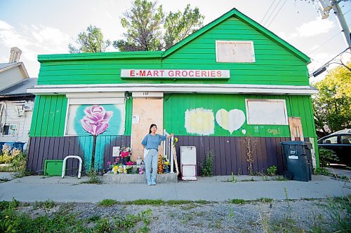 Mike Sudoma/Winnipeg Free Press
E Mart Groceries owner, Hae-Kyung (Heather) Shin, stands out side of her convenience store which burnt in 2021.
Sept 2, 2022