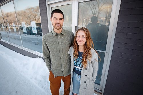 MIKE DEAL / WINNIPEG FREE PRESS
Caroline Fisher and Josh Markham, co-owners of Big Sky Run Co. in the storefront at 194 Tache Avenue that they just took position of at the beginning of January. The plan is that they will open in March.
See Gabby story
230105 - Thursday, January 05, 2023.