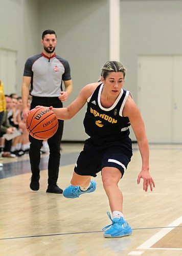 Chelsea Misskey scored a game-high 10 points for the Brandon Bobcats in their loss to the UBC Thunderbirds in Canada West women's basketball action at the Healthy Living Centre on Saturday. (Thomas Friesen/The Brandon Sun)