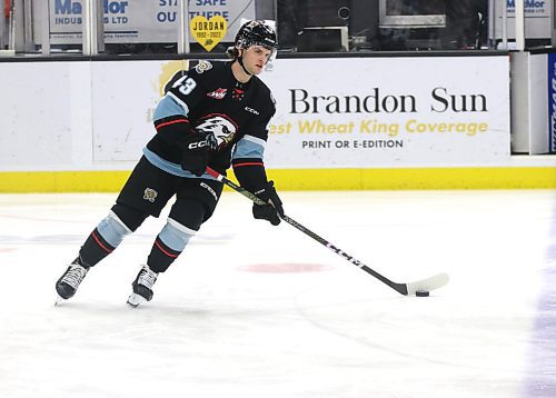 Portland Winterhawks defenceman Ryder Thompson made the first visit of his Western Hockey League career to Westoba Place last Friday. (Perry Bergson/The Brandon Sun)