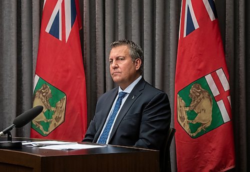 JESSICA LEE / WINNIPEG FREE PRESS



Economic Development, Investment and Trade Minister Cliff Cullen is photographed August 18, 2022 at the Legislative Building during a press conference.



Reporter: Danielle DaSilva