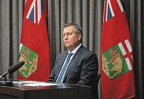 JESSICA LEE / WINNIPEG FREE PRESS



Economic Development, Investment and Trade Minister Cliff Cullen is photographed August 18, 2022 at the Legislative Building during a press conference.



Reporter: Danielle DaSilva