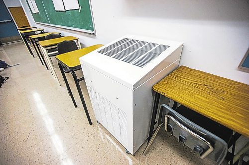 MIKAELA MACKENZIE / WINNIPEG FREE PRESS

HEPA filter units in portable classrooms at Sister High School in Winnipeg on Thursday, Jan. 5, 2023. For Maggie story.
Winnipeg Free Press 2023.