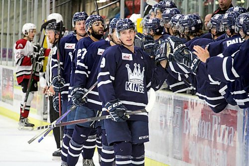 Blake Boudreau skates past the Dauphin Kings bench after scoring a goal against the Virden Oil Capitals during a Manitoba Junior Hockey League game earlier this season. The 19-year-old forward from Windsor, Ont., was reacquired by the Kings on Monday night following a trade with the Portage Terriers. (Lucas Punkari/The Brandon Sun)