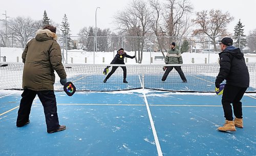 RUTH BONNEVILLE / WINNIPEG FREE PRESS 

Weather Standup - Pickleball

A group of colleagues spend their lunch hour enjoying some fresh air and a game of Pickle ball on Tuesday at Sir John Franklin Park.  

The colleagues from the Canadian Chid Protection Agency have made it a routine to grab their raquets, balls and snow shovels and make their way over to the park on Wellington Crescent. Sometimes it's snow covered so they spend the first part of the time shovelling off the court. Even in weather as cold as -20 you can find them outside playing pickle ball.  When spotted on Tuesday the weather was mild and no need to shovel off the court.

Names of colleagues:
Aalekh Patel (Sunglasses, wearing all black, rear left)
David Rabsch (army green, fur trimmed jacket, front left)
Brian Mowrey (toque, beard, rear right)
Ernest Tsang (cap, camel boots, front right)

They work at the Canadian Child Protection Agency.


Jan 10th,  2023