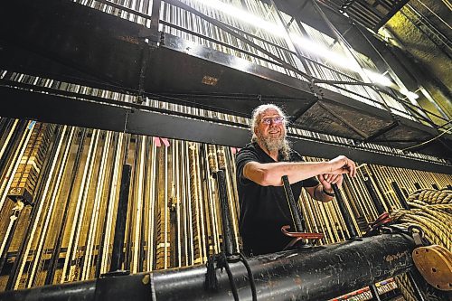 RUTH BONNEVILLE / WINNIPEG FREE PRESS 

ENT  - RMTC - Into the Woods

Gary Plouffe is known as the flyman at MTC.  He operates levers that lift and drop various scenic elements of a play onto the stage.  The large background scenes are suspended above the stage in the fly loft and are operated manually by a person called the flyman. 

Story: The Royal MTC is venturing into the woods, the fantastical woods of Stephen Sondheim, the late giant of musical theatre. Into the Woods, a Sondheim classic, is being directed by the MTC&#x573; artistic director Kelly Thornton, who has never directed anything by Sondheim before. It&#x573; a career highlight. We are getting a bit of a behind the scenes look into the musical set and stage craft, and this is an opportunity to get lots of art of the MTC. 


Reporter: Ben Waldman


Jan 4th,  2023