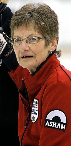 TREVOR HAGAN / WINNIPEG FREE PRESS 

- Ruth Wiebe in the Manitoba Credit Unions Masters Womens Provincial Curling Championships at St.Vital Curling Club. 10-03-08