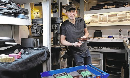 RUTH BONNEVILLE / WINNIPEG FREE PRESS 

LOCAL - Fehr Forgeworks

Feature on Graeson Fehr, a 23-year-old knifemaker/blacksmith and the brain behind Fehr Forgeworks.

Photos of Graeson in his shop at North Forge Fabrication Lab (125 Adelaide St.), with his hunting and culinary knives, and shots of him in the process of making a knife.  Process involves cutting steel, cleaning up and sharpening, making wooden handles and fine finishing. 


Running Sunday (Jan. 15,) 

-Declan

Jan 12th,  2023
