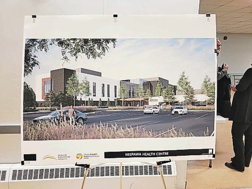 A digital rendering of the concept for Neepawa's new hospital, to be completed in 2025, located 74 kilometres northeast of Brandon. (Miranda Leybourne/The Brandon Sun)