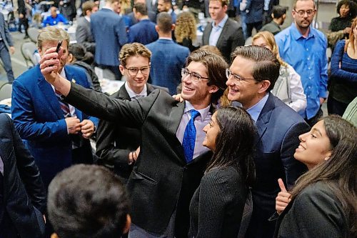 Mike Sudoma/Winnipeg Free Press
Pierre Poilievre takes s selfie with supporters after speaking to a sold out audience of around 500 during an event put on by the Frontier Centre For Public Policy Friday afternoon at the RBC Convention Centre
Jan 13, 2023