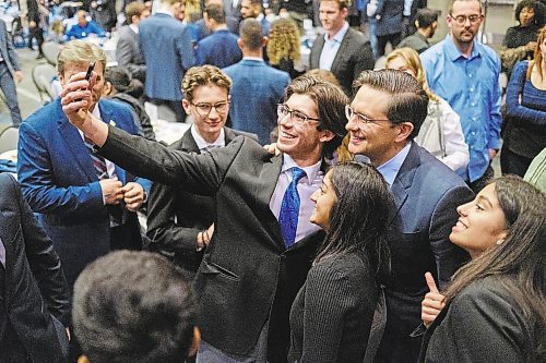 Mike Sudoma/Winnipeg Free Press
Pierre Poilievre takes s selfie with supporters after speaking to a sold out audience of around 500 during an event put on by the Frontier Centre For Public Policy Friday afternoon at the RBC Convention Centre
Jan 13, 2023