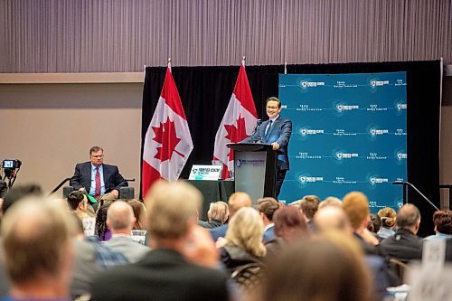 Mike Sudoma/Winnipeg Free Press
Pierre Poilievre talks to packed room of around 500 supporters Friday afternoon at the RBC Convention Centre
Jan 13, 2023