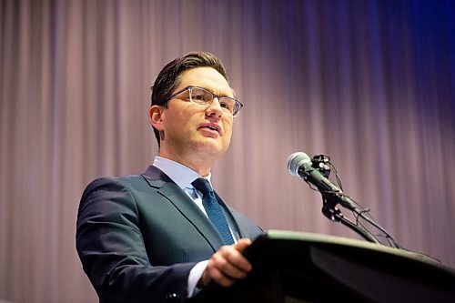 Mike Sudoma/Winnipeg Free Press
Pierre Poilievre talks to a packed room of around 500 supporters Friday afternoon at the RBC Convention Centre
Jan 13, 2023