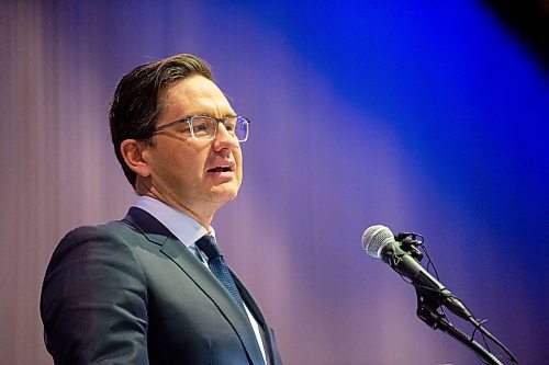 Mike Sudoma/Winnipeg Free Press
Pierre Poilievre talks to a packed room of around 500 supporters Friday afternoon at the RBC Convention Centre
Jan 13, 2023