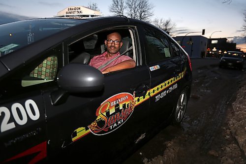 Brandon Sunset Taxi driver Yosief Dawit is pictured while making the rounds in December 2017. Sunset Taxi is one of six local cab companies that has signed on to a proposal to raise taxi meter fares to compensate for worsening economic conditions. This issue will be discussed during tonight's Brandon City Council meeting. (File)