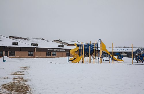 JESSICA LEE / WINNIPEG FREE PRESS

Sergeant Tommy Prince School in Brokenhead Ojibway Nation, Manitoba, is photographed on January 16, 2023. The playground is empty because the school is closed due to an incident last week where the CO2 levels in the school dropped to a dangerously low level which caused students and staff to become sick.

Reporter: Maggie Macintosh