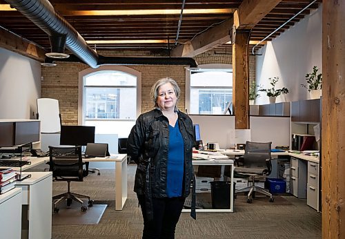 JESSICA LEE / WINNIPEG FREE PRESS

Angela Mathieson is photographed at the CentreVenture office on January 17, 2023.

Reporter: Martin Cash