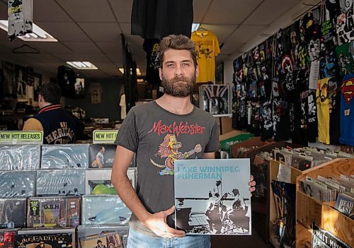 JESSICA LEE / WINNIPEG FREE PRESS
Scott Petrowski is photographed at Argy’s Records and Entertainment shop on January 13, 2023, holding a rerelease of Sol Sigurdson’s record The Lake Winnipeg Fisherman. Petrowski came across the original album a few years ago in a used record store and thought more people needed to hear Sigurdson’s music, so he reached out to him to get permission to rerelease the album.
Reporter: Dave Sanderson