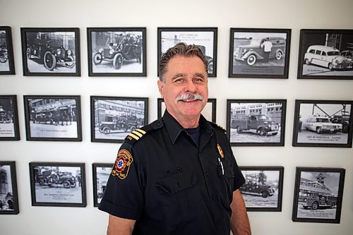 Fire prevention officer Kevin Groff poses for a photo at Brandon Fire and Emergency Services headquarters Monday, hours before he was set to retire. Groff has been working for BFES since the summer of 1985 and told the Sun that he's immensely grateful for a long career working as a firefighter/paramedic in Westman. (Tim Smith/The Brandon Sun)
