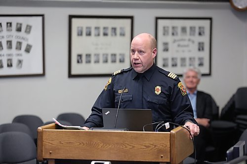 Brandon Fire and Emergency Services Acting Chief Terry Parlow said 86 per cent of calls his service received in 2021 and 2022 were for ambulance service at a special city council meeting on Thursday. (Colin Slark/The Brandon Sun)