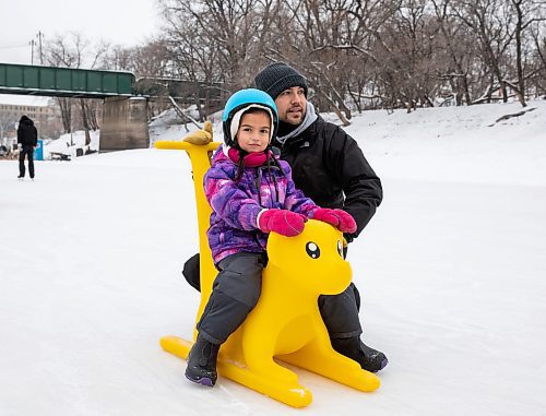 JESSICA LEE / WINNIPEG FREE PRESS

AV Kitching&#x2019;s daughter Faith and husband Chris Kitching are photographed at The Forks on January 20, 2023.

Reporter: AV Kitching