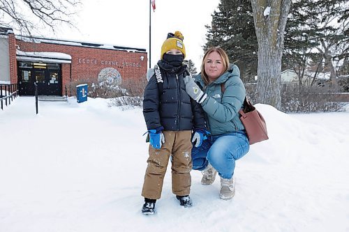 RUTH BONNEVILLE / WINNIPEG FREE PRESS 

Local - School bussing 

Crane School parent, Allison Beyer, with her six-year-old son,Ben Beyer,  outside his school Tuesday.  Story about how bussing times for kids will change in the fall making it difficult for parents who work.  

See Maggie's story. 


Jan 24th,  2023