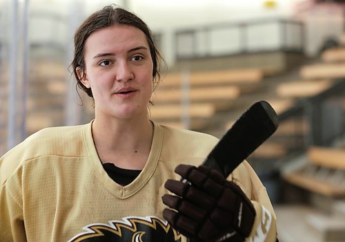 RUTH BONNEVILLE / WINNIPEG FREE PRESS 

stick tape - U of M women's team

Photo of U of M women's team - Brenna Nicol, with her stick .after practice at Wayne Fleming Arena, Max Bell Centre Tuesday. 


See Dave Sanderson story. 


Jan 24th,  2023
