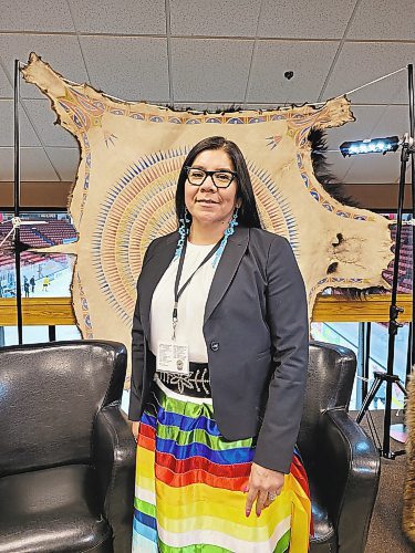 Sioux Valley Dakota Nation Chief Jennifer Bone says Winter Fest, which takes place at the Keystone Centre in Brandon from Thursday to Sunday, brings a lot of pride to her community. (Miranda Leybourne/The Brandon Sun)