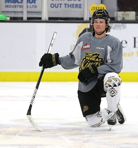 Brandon Wheat Kings forward Nolan Ritchie, shown at practice at Westoba Place earlier this season, said the team&#x2019;s home record is disappointing but he remains optimistic that will change. (Perry Bergson/The Brandon Sun)