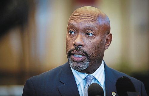 JOHN WOODS / WINNIPEG FREE PRESS
City councillor Markus Chambers, chair of the Winnipeg police board, speaks to media about searching landfills for missing people at a press conference at city hall Monday, December 12, 2022. 

Re: kitching