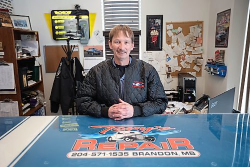 25012023
Tory Chambers, owner of Tory&#x2019;s Repair, at his Richmond Avenue East auto parts and repair shop on Thursday. 
(Tim Smith/The Brandon Sun)