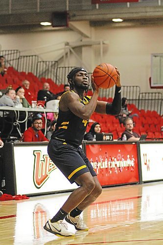 Elisha Ampofo is sixth in the country in three-point shooting, making more than 48 per cent entering Friday's game. (Thomas Friesen/The Brandon Sun)