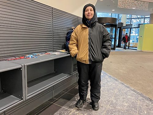 MALAK ABAS / WINNIPEG FREE PRESS

Genie Fife is homeless and discusses how the security in place at Millennium Library is indicative of a wider societal problem in Winnipeg. 
