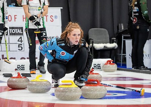 JESSICA LEE / WINNIPEG FREE PRESS

Grace Beaudry watches for the rock at the Scotties Tournament on January 27, 2023, held at East St. Paul Arena.

Reporter: Mike Sawatzky
