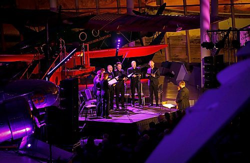 JOHN WOODS / WINNIPEG FREE PRESS
Polycoro Chamber Choir performs at WNMF 2: Music For Airports at the Royal Aviation Museum of Western Canada Sunday, January 29, 2023.

Re:?