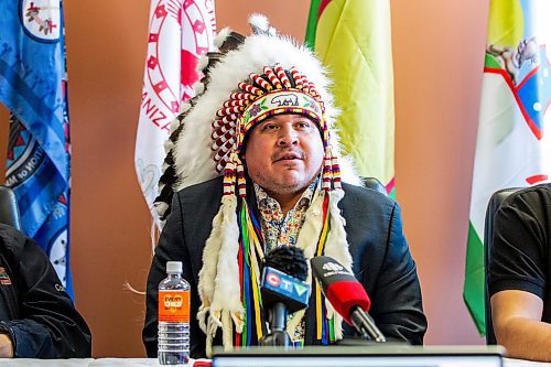 MIKAELA MACKENZIE / WINNIPEG FREE PRESS

Southern Chiefs&#x560;Organization grand chief Jerry Daniels speaks to the media about health care issues in Winnipeg on Monday, Jan. 30, 2023. For Katie story.

Winnipeg Free Press 2023.