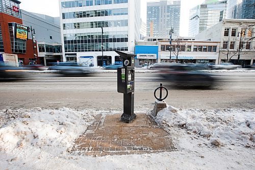 JOHN WOODS / WINNIPEG FREE PRESS
The city has cleared areas along Portage avenue and some other downtown streets so people can gain access to their vehicles and parking meters as seen Monday, January 30, 2023.

Re:?
