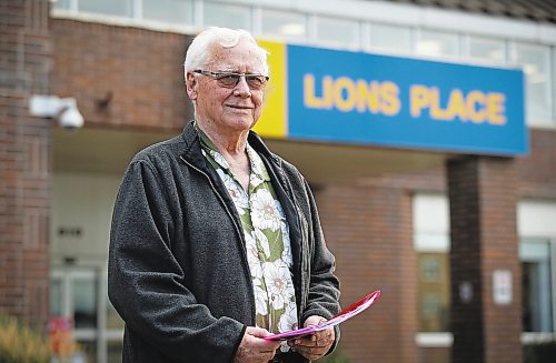 JOHN WOODS / WINNIPEG FREE PRESS
Gerald Brown, who heads up a Seniors Action Group at Lions Place, is photographed outside the seniors resident on Portage Avenue in Winnipeg, Monday, September 26, 2022. The seniors group is fighting the sale of the Lions Place property.

Re: macintosh